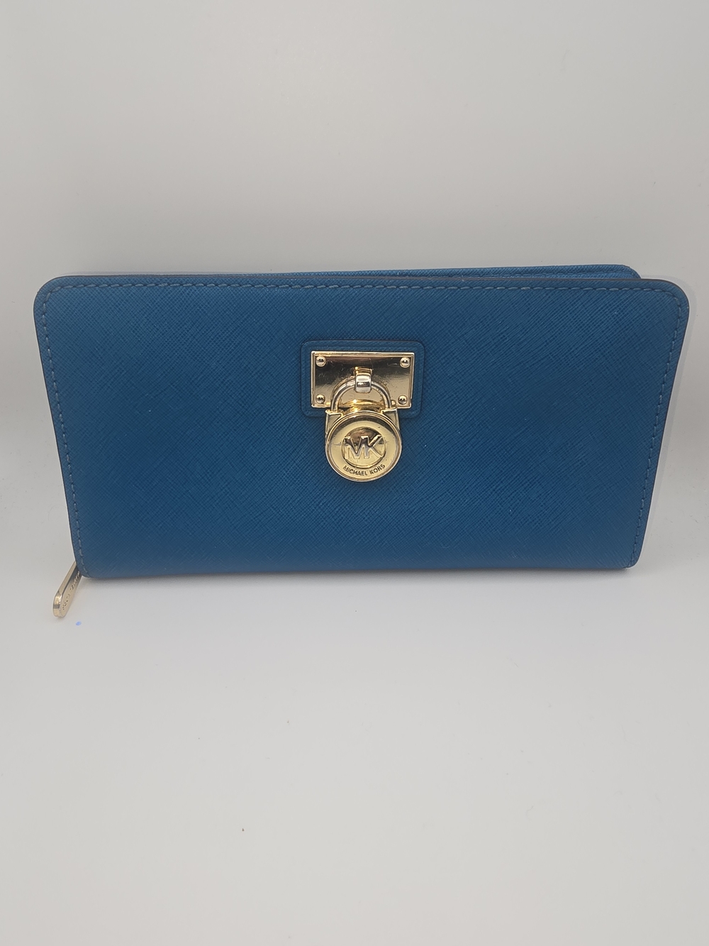 Michael Kors Teal Saffiano Leather Hamilton W/ Hardware (VERY GOOD)✨️💙✨️